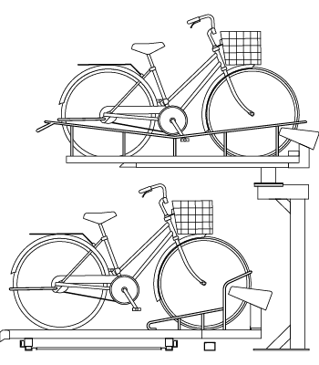 NF-200HID 図面 自転車ラックシリーズ