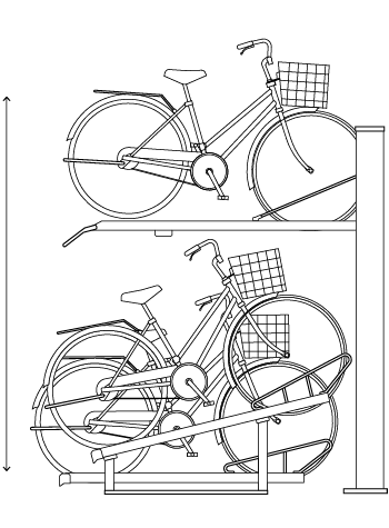 NSR-UDC-3H 自転車ラックシリーズ